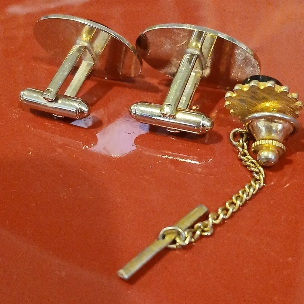 Gold and Black Cufflinks